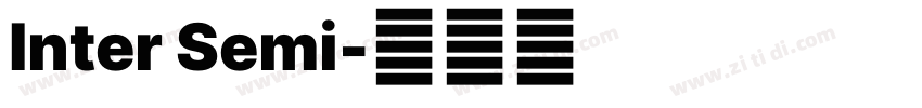 Inter Semi字体转换